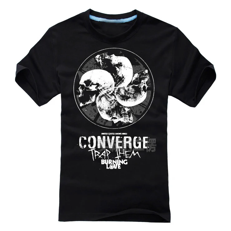 Рубашка в стиле панк для фитнеса хлопковая майка скейтборда с 3d-черепом хип-хоп 5