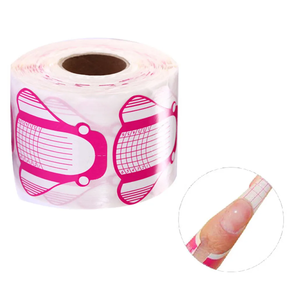 1 рулон прочных наклеек для наращивания ногтей направляющая форма