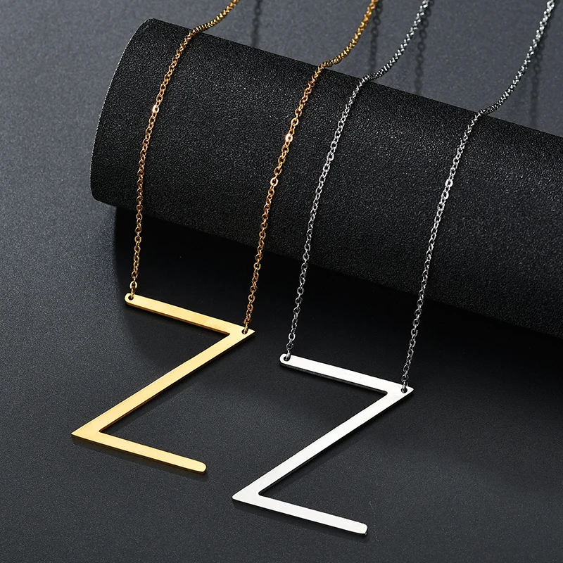 Nextvance буквы Z кулоны начальное ожерелье из нержавеющей стали Имя Ювелирные
