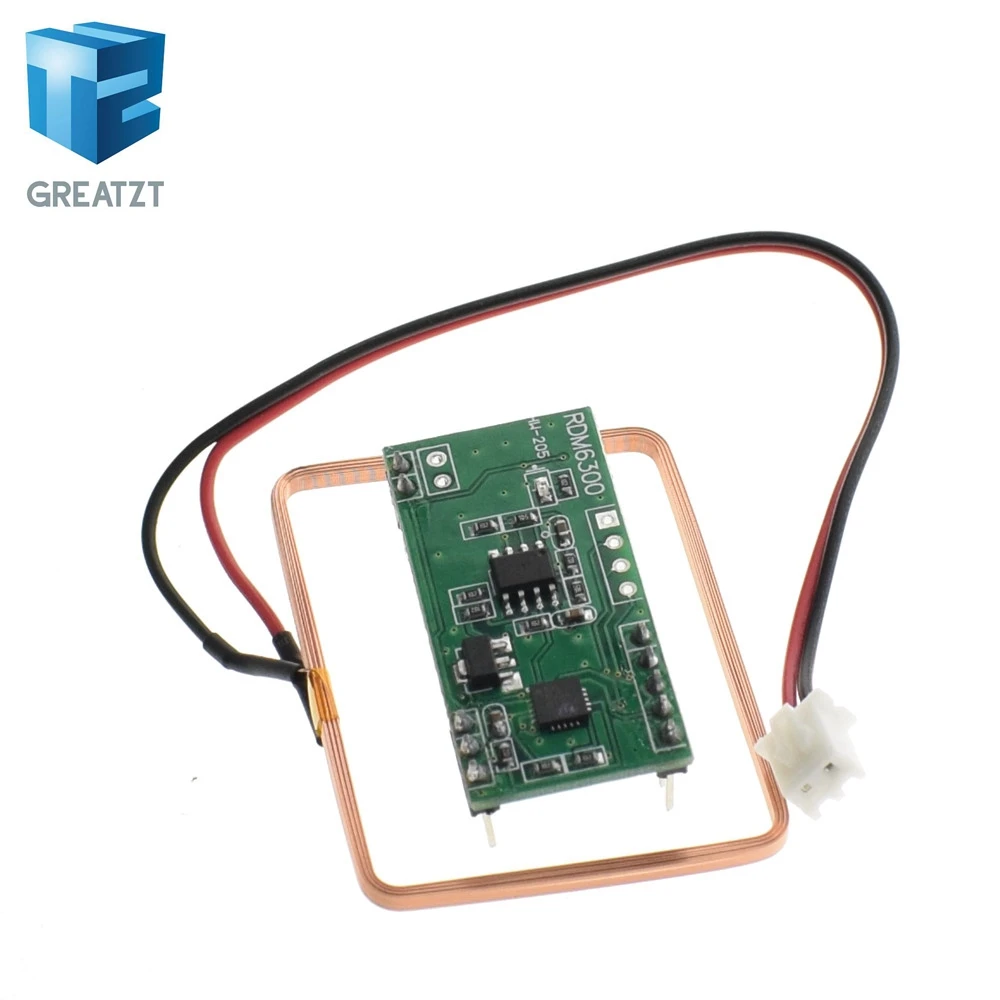 Greatzt 1 шт. 125 кГц RFID считыватель модуль RDM6300 UART Выход Система контроля доступа для