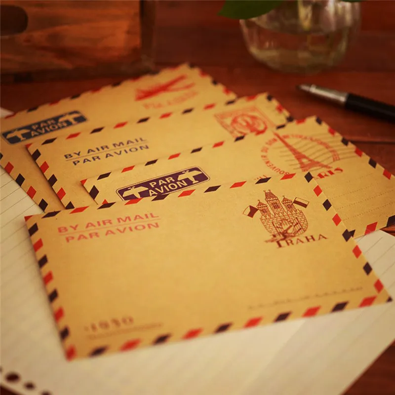 10 шт./упак. большой Размеры Конверт Ретро открытка с буквами Высокое качество