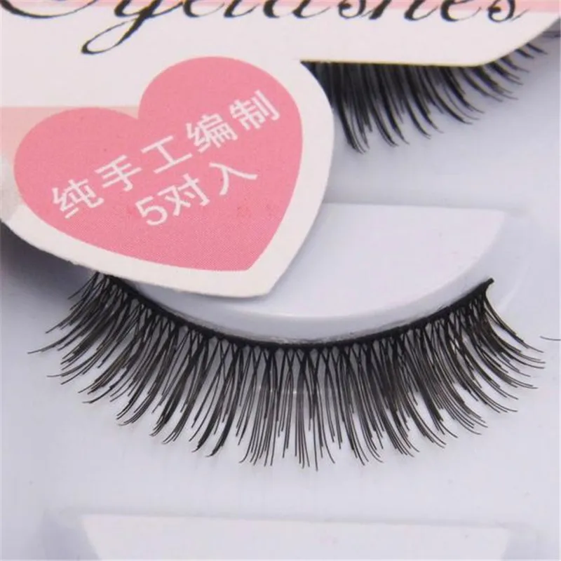 OutTop 5 Pair Natural Look False Eyelashes Beauty Maquiagem Synthetic Fiber Full Strip Lashes Voluminous P# | Красота и здоровье