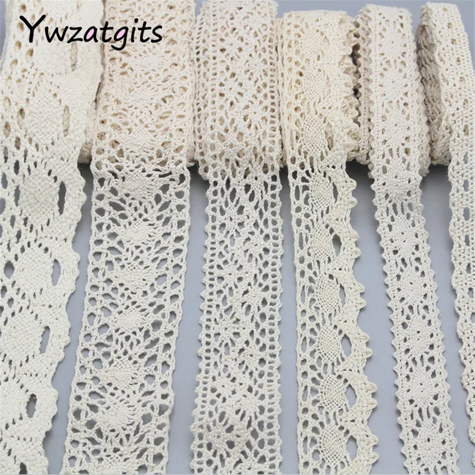 Ywzatgits 2y/6y отделка слоновой кости Хлопок крючком кружево ленты одежда швейная ткань материал DIY аксессуары ручной работы YN0105