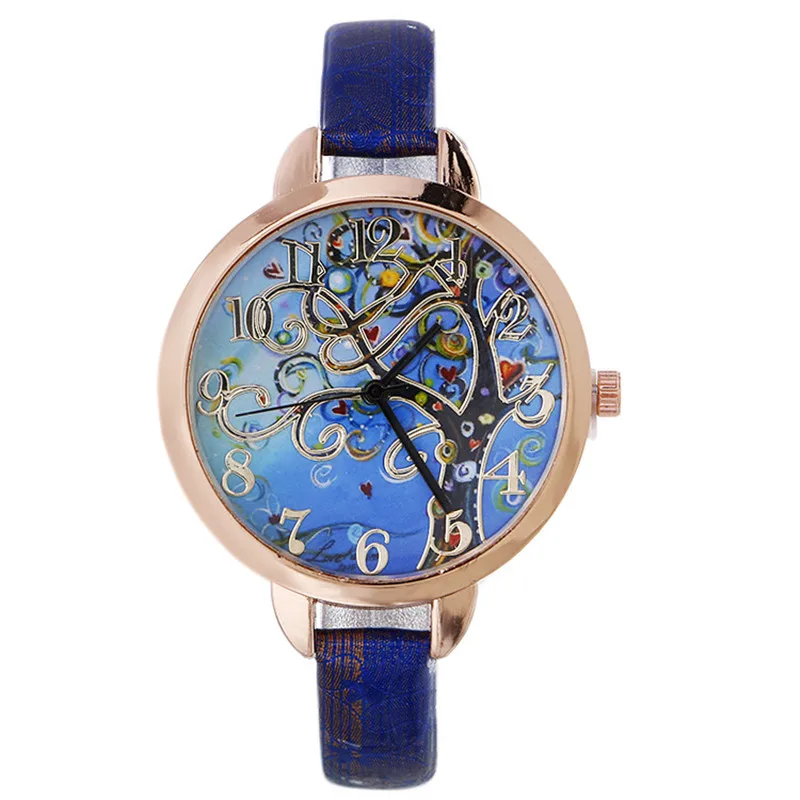 FUNIQUE 2018 повседневные женские часы с мультяшным рисунком браслет тонкий кожаный