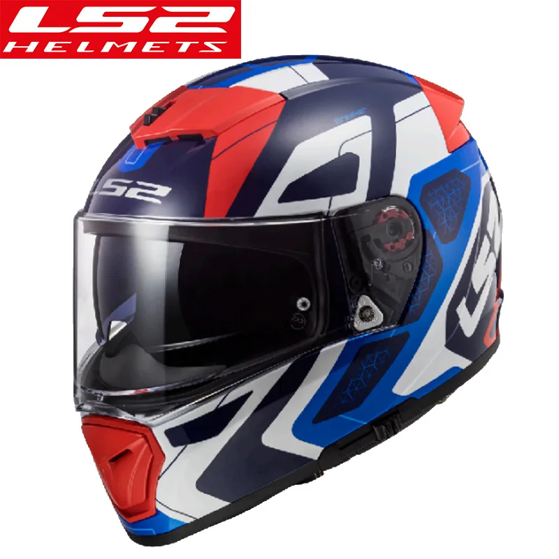 Casco LS2 FF390 выключатель полный уход за кожей лица мото rcycle шлем с внутренним солнцезащитным щитом гоночный мужчина женщина capacete ls2 шлем casco moto ls2 - Цвет: FF390 Black blue