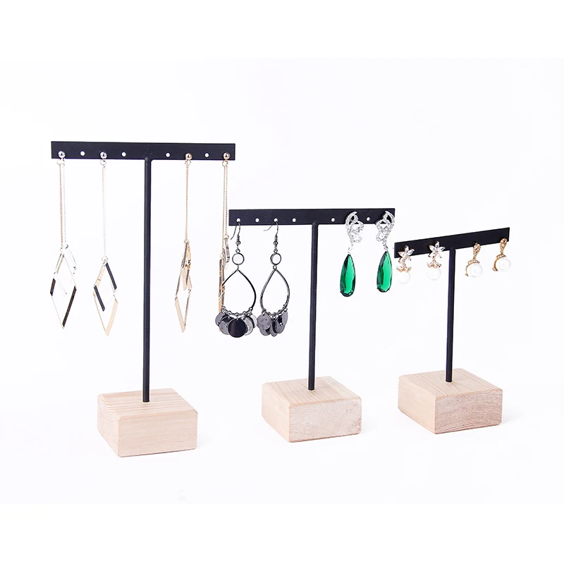 Набор из 3 предметов Сережки для сережки цельного дерева металлические