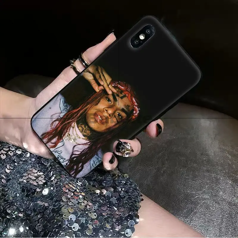 Babaite хип-хоп рэппер Tekashi 69 6ix9ine умный черный мягкий чехол для телефона iPhone X XS MAX 6 6s 7