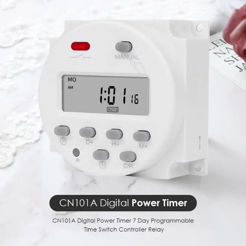 5V/12V/24V/110V/220V CN101A Digital Power Timer 7 Day Programmable Time Switch Controller Relay Electronic | Обустройство дома