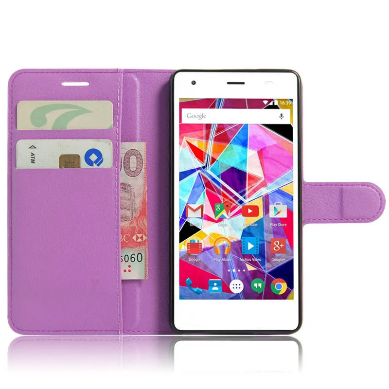 Cyboris чехол для Archos diamond S 5.0 дюймов чехол флип чехол личи чехол искусственная кожа с карт памяти Держатели Стенд функции