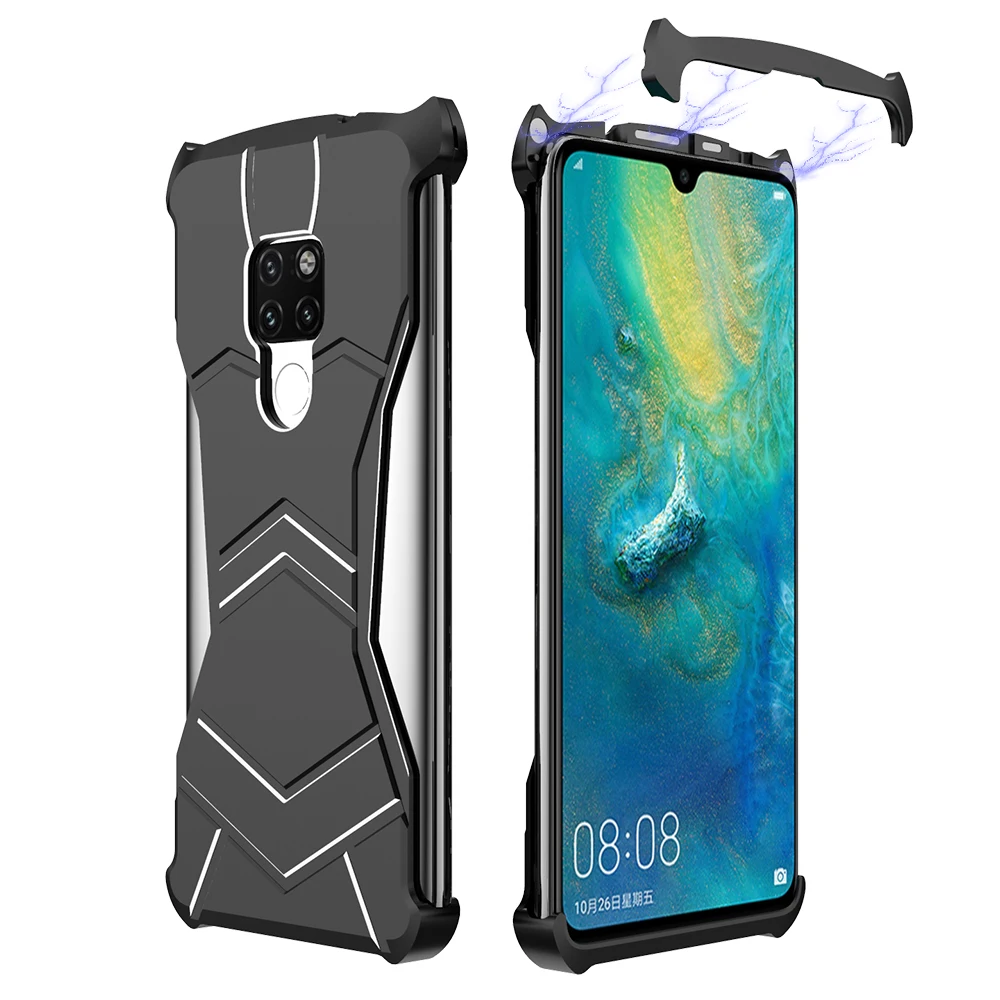 Алюминиевый армированный Магнитный чехол с черной пантерой для Huawei P30 Pro Lite Nova 4e