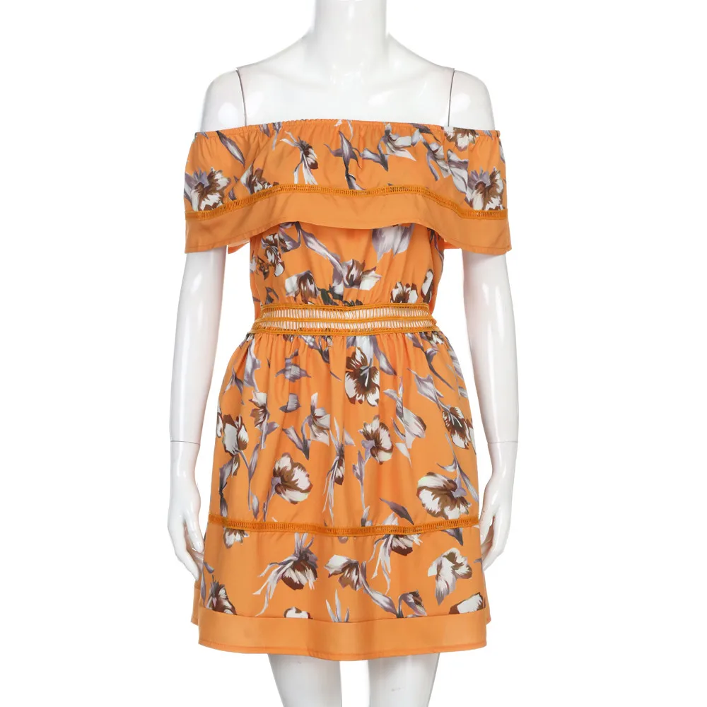 Женское драпированное платье с открытыми плечами и бабочками короткий