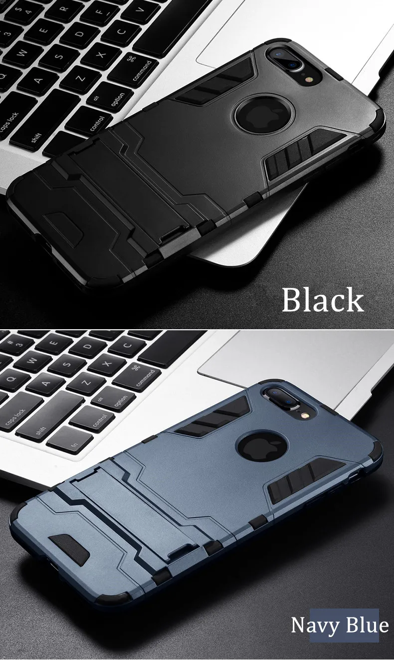 Роскошный защитный чехол-подставка для телефона iPhone 7, 8, 6, 6S Plus, X, S, XS, Гибридный ТПУ+ Жесткий ПК, ударопрочный чехол на заднюю панель для iphone 5, 5S, SE