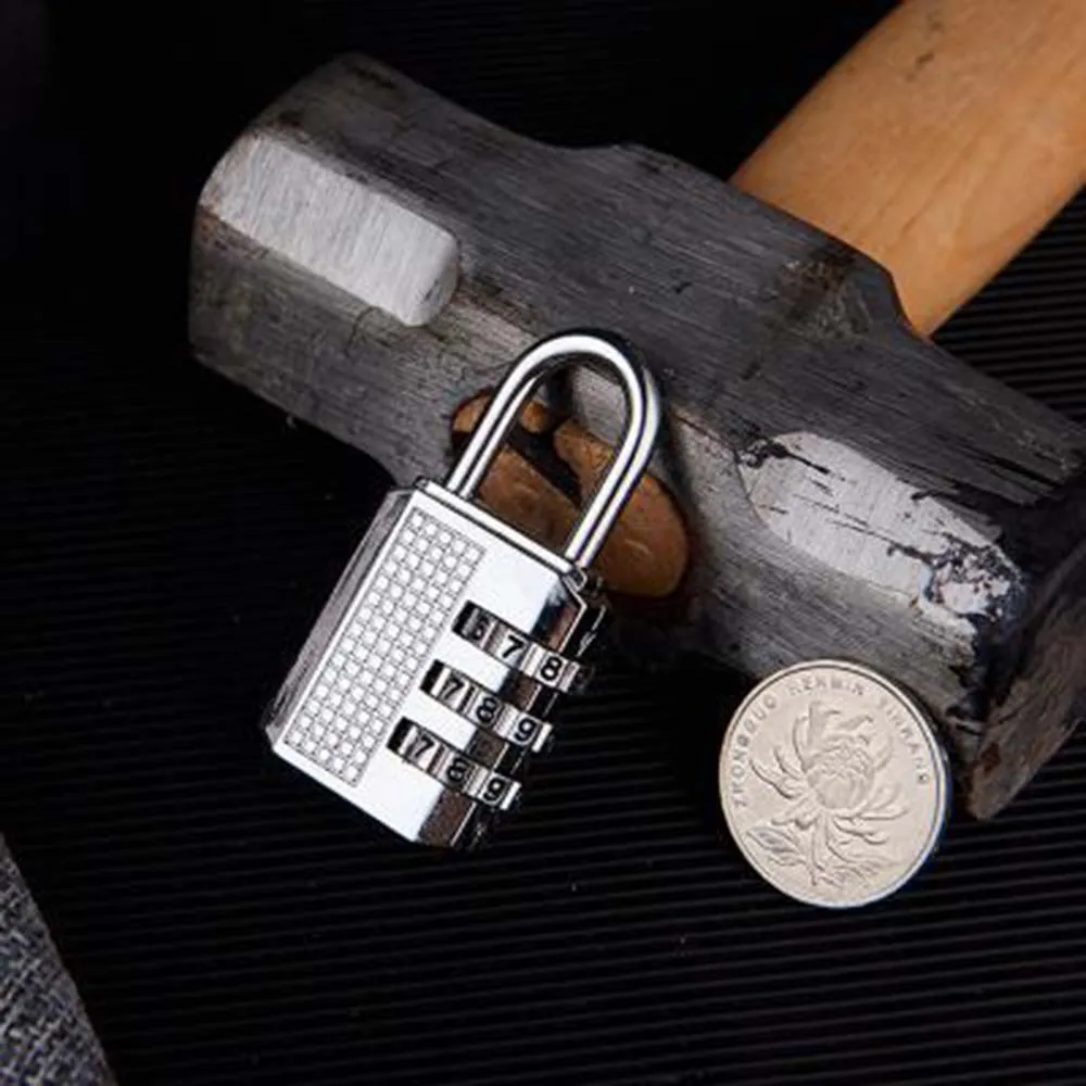 Mini 4 Digit Password Lock Combination Zinc Alloy Security Suitcase Luggage Coded Cupboard Cabinet Locker Padlock | Безопасность и