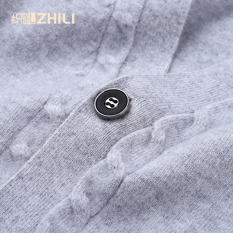 Мужской кашемировый кардиган с V-образным вырезом на пуговицах | Мужская одежда