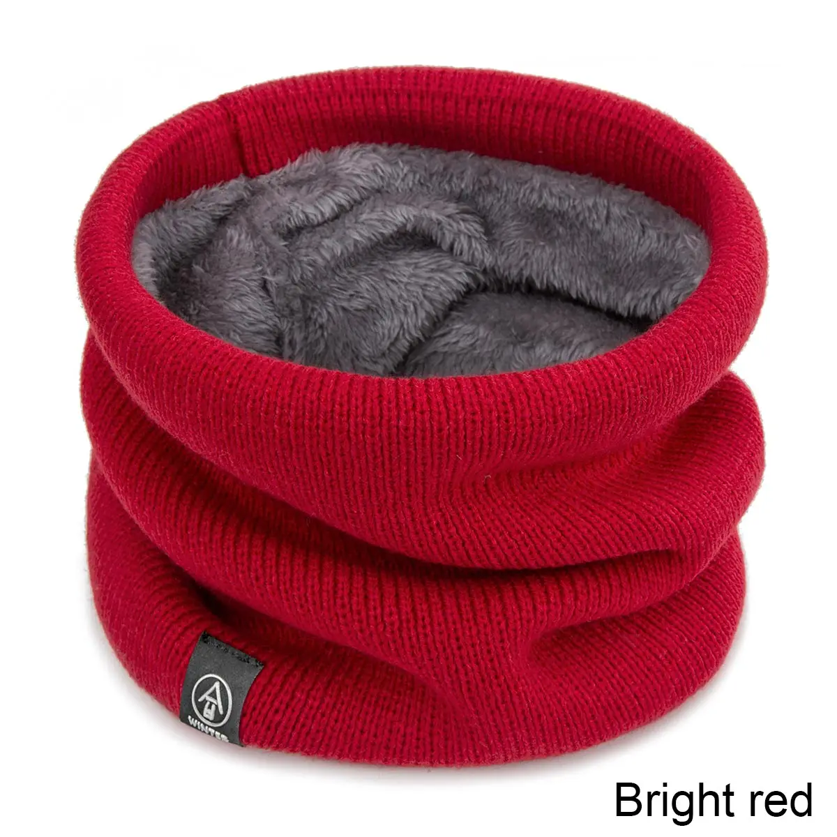 bright red Модный зимний шарф, женский, мужской, детский шарф, вязаный, плотный, шерстяной воротник, Осень-зима, теплый и удобный шарф - Цвет: bright red