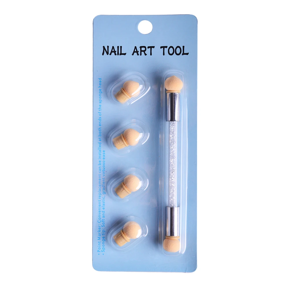 1 Набор губки для ногтей с двумя головками гелевая ручка лак нанесения краски