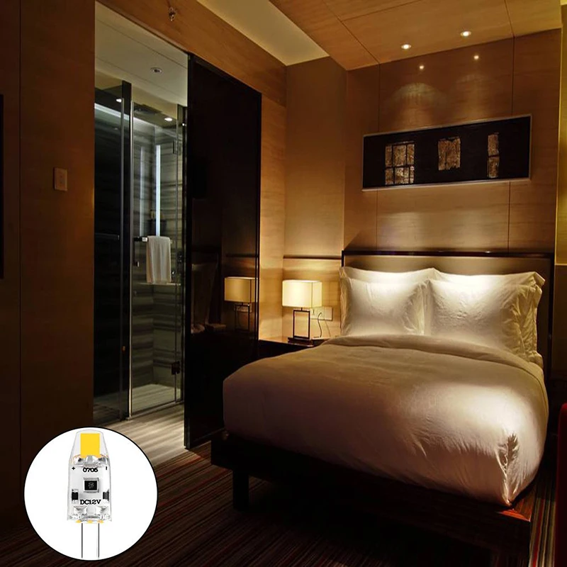 Миниатюрная светодиодная лампочка G4 с регулируемой яркостью сменные Галогенные