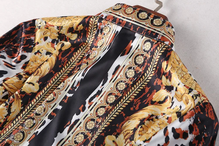 AELESEEN Vintage Runway Dress Women Summer Fashion Sashes Mid-Calf Plus Size XXXXL Split Luxury Leopard Print Dress