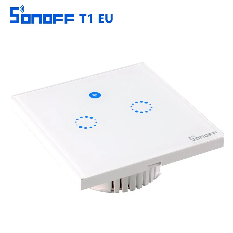 Интеллектуальный выключатель света Sonoff T1 ЕС Smart Wi Fi настенный сенсорный