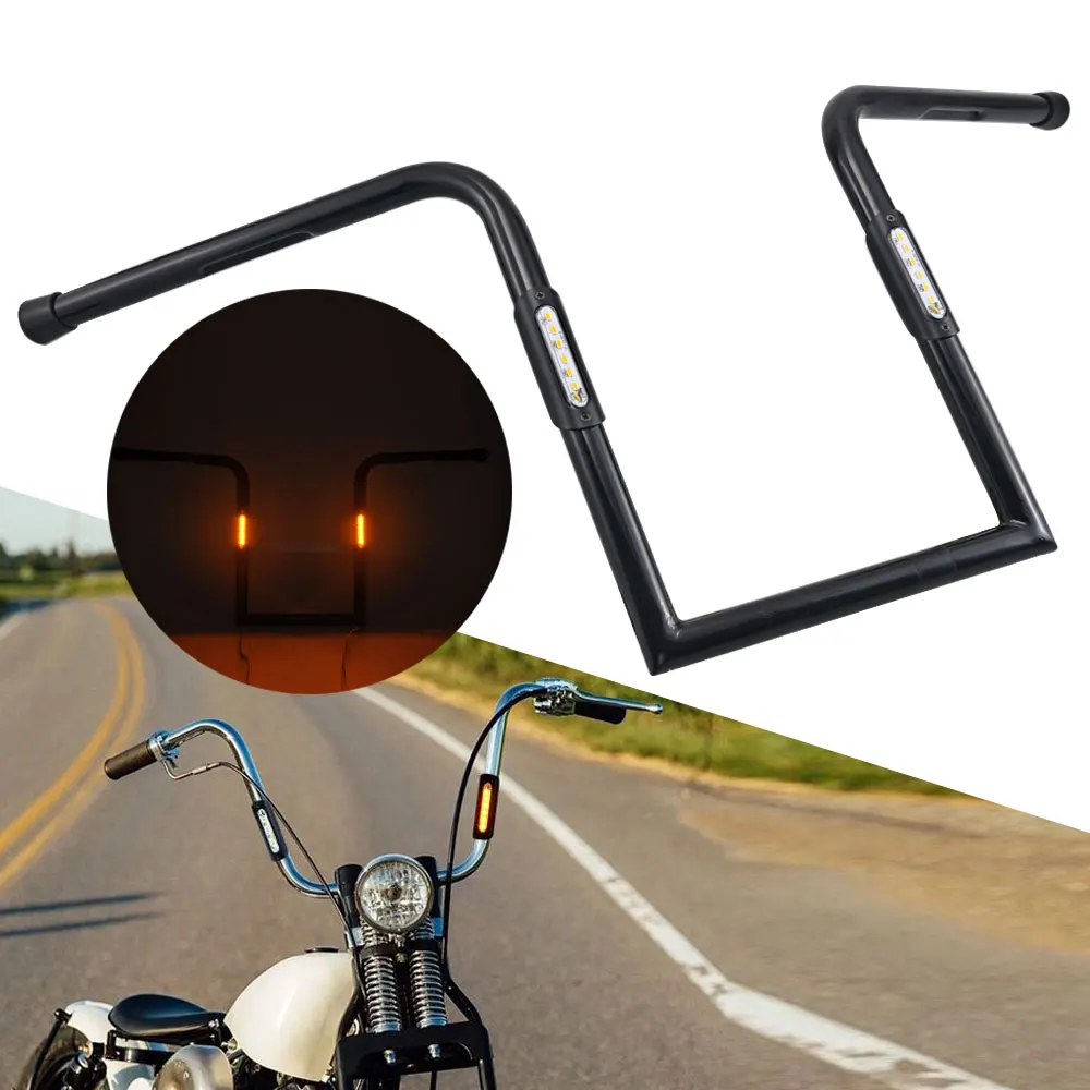 1 &quotРуль с LED сигналами поворота 14&quot 16 &quotподнимается Ape вешалка для Harley Yamaha Honda