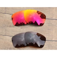 vonxyz 2 pairs ruby mirror bronze brown polycarbonate replacement lenses for oakley scalpel frame
