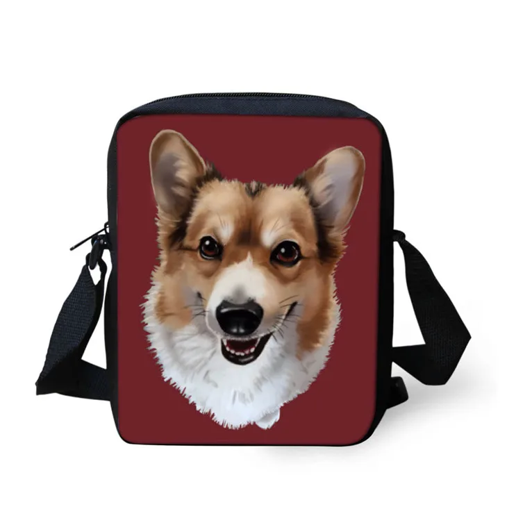 Z3883E Nopersonality Cute Corgi Dog School Bag Set Black Child Schoolbag for Teenager Girls Boys Junior Primary Children Kids Book Bags - Цвет: Z3883E