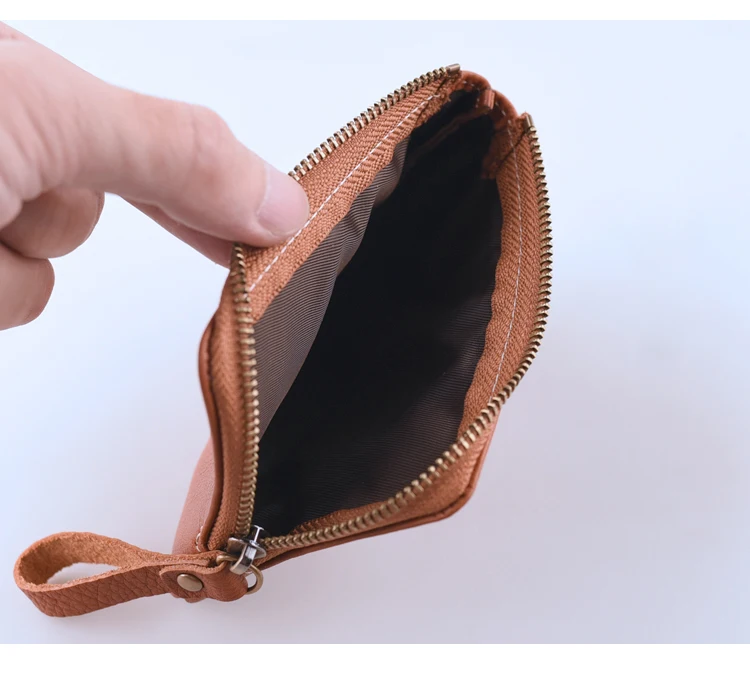 Маленький кошелек ручной работы унисекс из натуральной воловьей кожи маленький