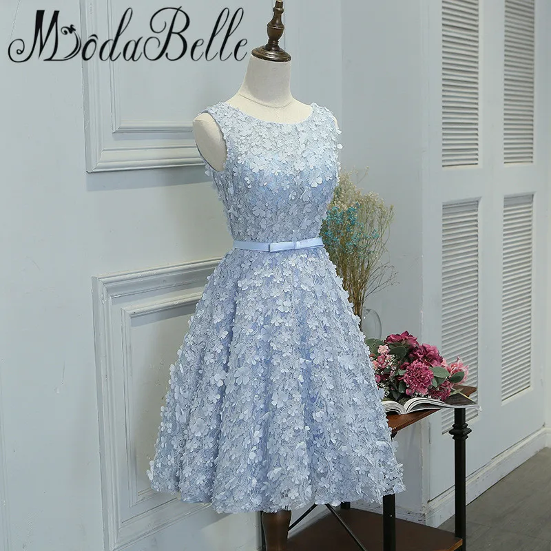 Modabelle Robe Courte уникальные платья с объемными цветами кружевные короткие для