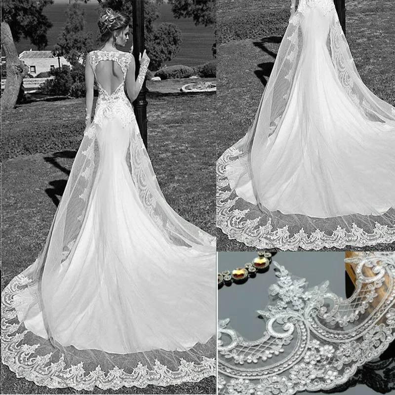 3 ярда/партия кружевные Блестки для свадебного платья ширина 23 см|Кружево| |