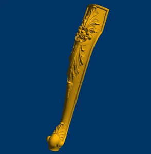 Новая 3D модель STL длинный столножки стула рельефный формат STL CNC мебельная ножка 104