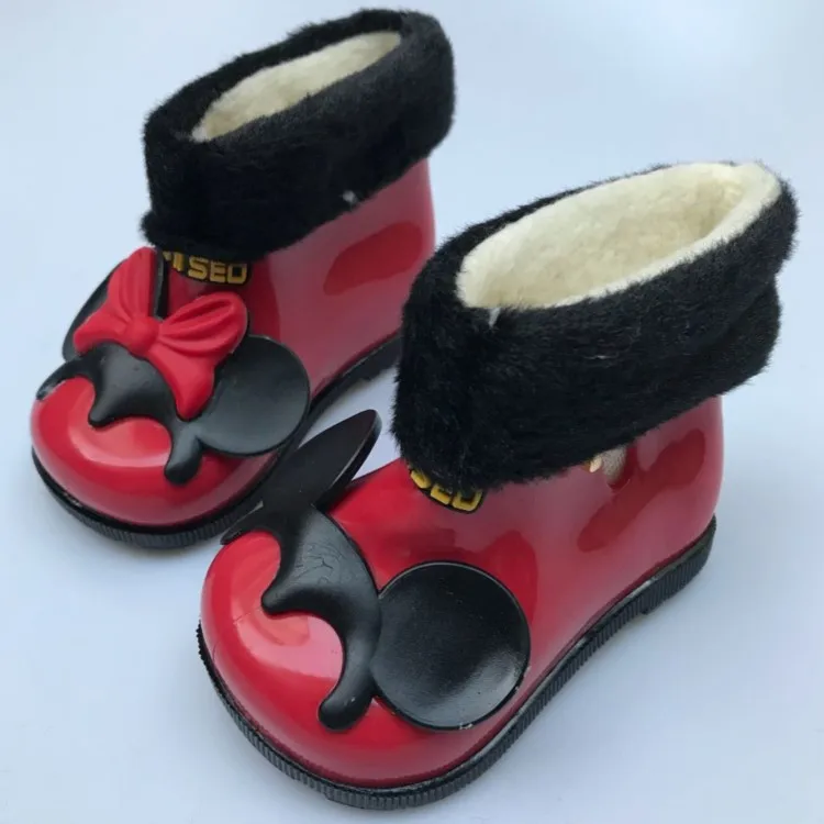 Зимние детские непромокаемые ботинки Melissa Mini прозрачные сандалии для девочек