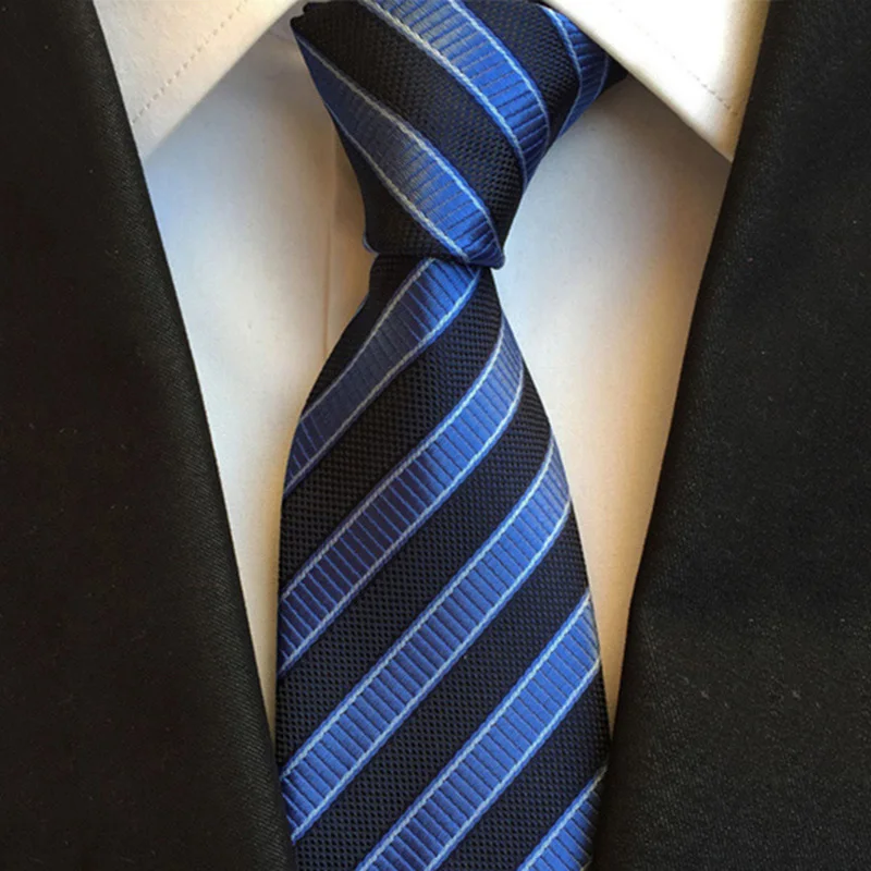Новинка 2019 широкие шелковые галстуки для мужчин однотонные мужские в полоску 8 см
