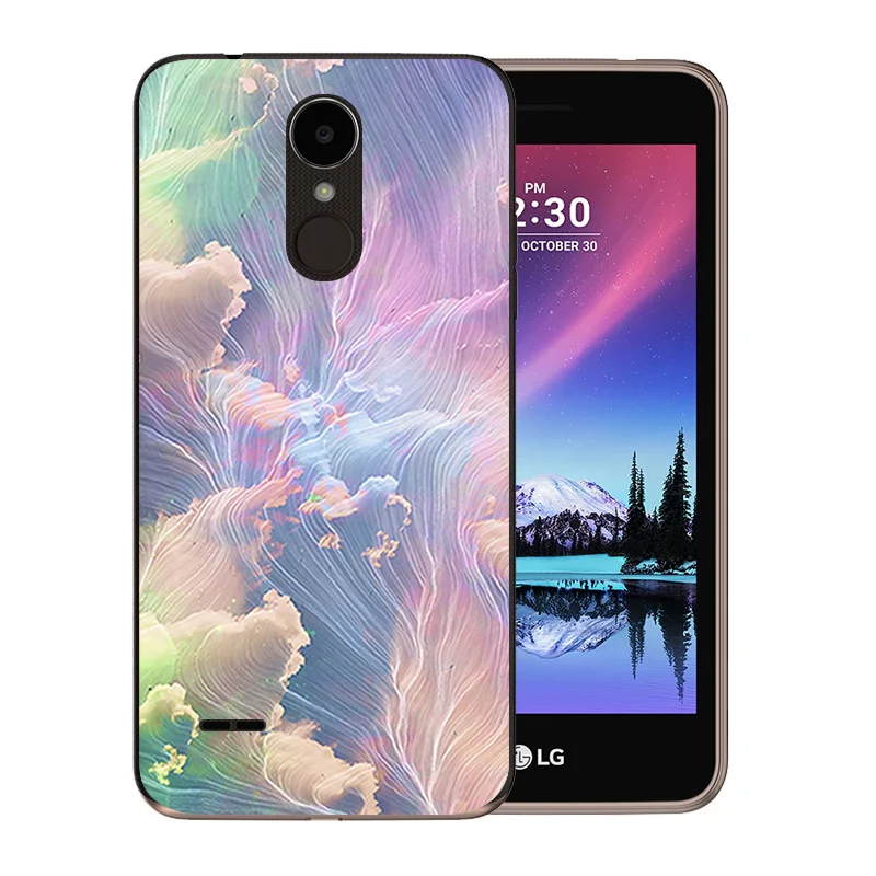 Luxury Flexible For LG K4 2017 Phone Case EU Version Pinky Pattern Soft Silicon TPU Full Protective X230 Shell |