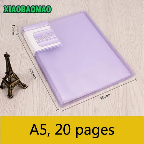 А5, 20 страниц/30 страниц/40 страниц/60 страниц, папка для документов, папка для сортировки файлов, практичные принадлежности для офиса и школы - Цвет: 20 Page