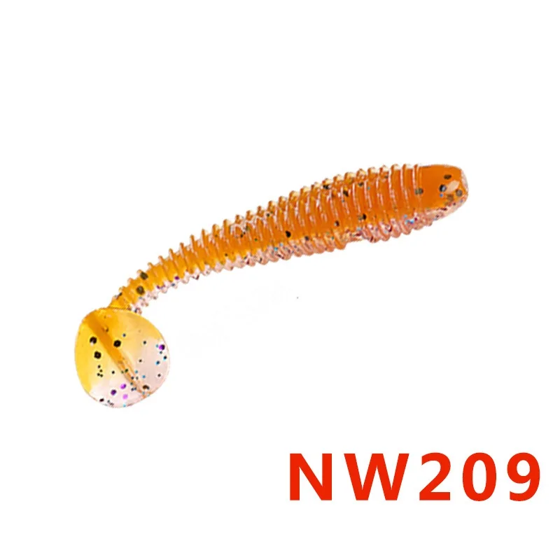 Приманка для рыбалки NOEBY S3102 keitech T-tail Мягкая приманка для соленой воды, оснащенная полипропиленовым пакетом и ПЭТ-факторами 10 цветов - Цвет: NW209