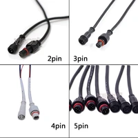 10 pairs 2pin3pin4pin5pin connectormale to female connector waterproof cable for led strips light flood light