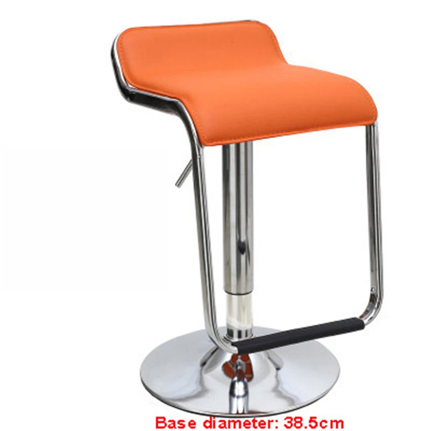 Standard type-Orange Подъемный поворотный барный стул на стойке вращающийся 56-76 см регулируемый по высоте барный стул из искусственной кожи мягкая подушка высокий табурет - Цвет: Standard type-Orange