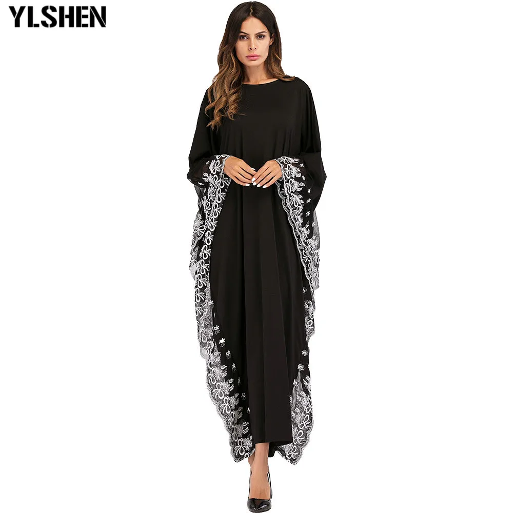 2021 Абая для мусульман Дубай женское сексуальное кружевное платье с вышивкой и