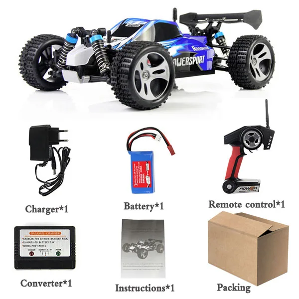 NO Color Box Wltoys 2,4 GHz 4WD RC гоночный автомобиль с дистанционным управлением электрическая игрушка viechle машина высокая скорость 45 км/ч Подарочные игрушки для мальчика - Цвет: NO Color Box