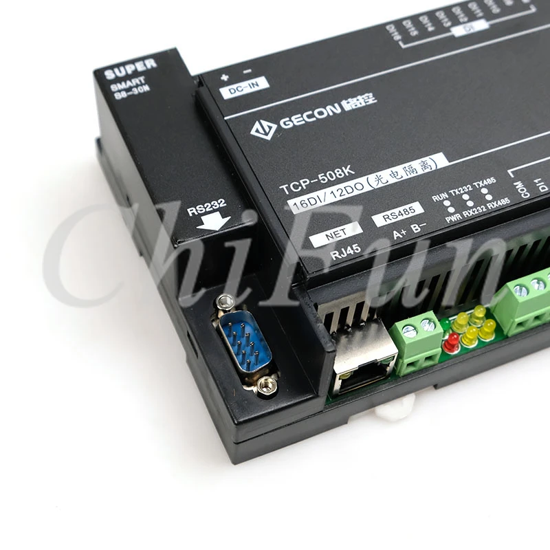 12DO выходное реле канала 16DI переключатель вход RJ45 Ethernet RS485 RS232 Modbus TCP