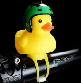 MTB горячий резиновый велосипедный светильник маленькая Желтая утка со шлемом дорожный велосипед звонок для мотоцикла Детский велосипедный клаксон светильник сломанный ветер утка - Цвет: 4