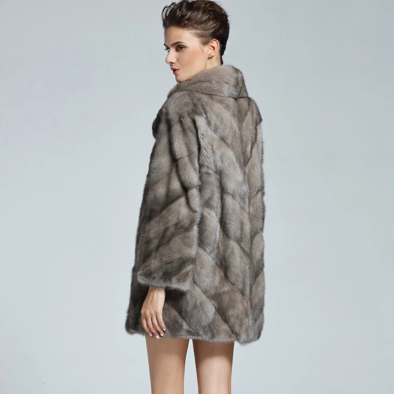 2021 бренд класса люкс для женщин натуральная норковая Меховая куртка длинная