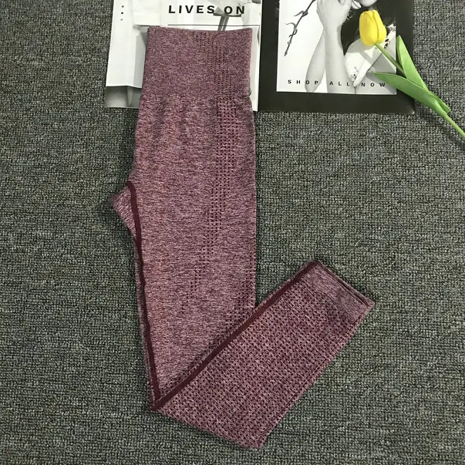 Wine Red 9 цветов Vital Бесшовные Леггинсы спортивные женские фитнес брюки леггинсы для спортзала контроль живота беговые штаны для йоги эластичные тренировочные трико - Цвет: Wine Red