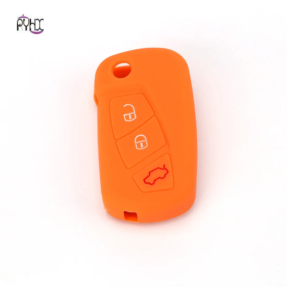 Factory price 3 button key protection silicone car case suit For Mendeo MK3 kuga Fiesta Escape Ecosport holder | Автомобили и