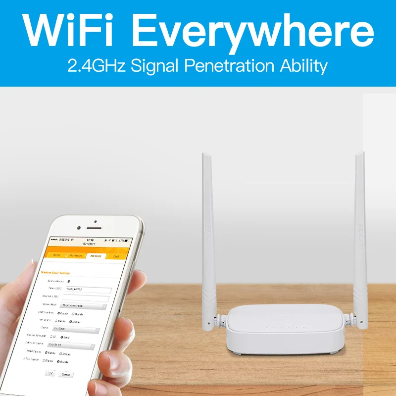 Tenda N301 300Mbps Беспроводной WiFi маршрутизатор точки доступа усилитель сигнала 4 порта RJ45 802.11g/b/n Английская или Русская прошивка.