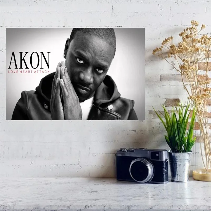 Изготовленный На Заказ Akon художественный плакат на холсте светильник Холст дома
