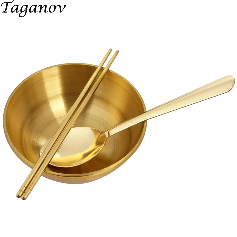 Столовые приборы из чистой меди, медные столовые приборы высшего класса, золотые столовые приборы для домашнего здоровья, столовые приборы, лучшие подарки для семьи, набор столовых приборов для детей