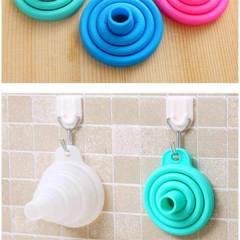 2 шт. кухонный инструмент из силикона воронка мини складная телескопическая