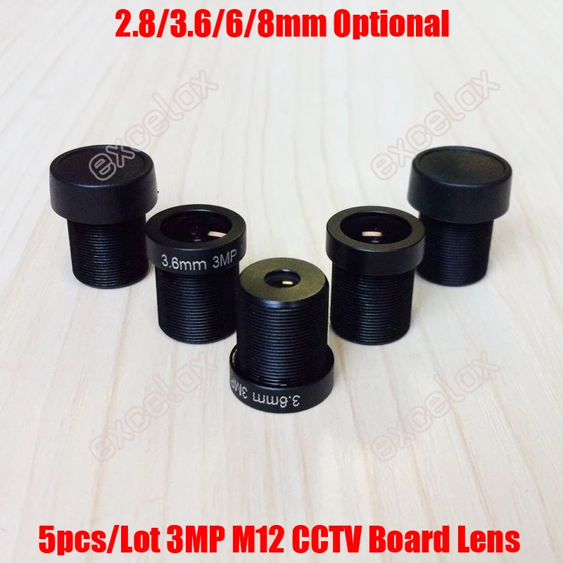 Фиксированная диафрагма для видеонаблюдения F2.0 5 шт. 3 Мп 2 8 мм 6 инфракрасная