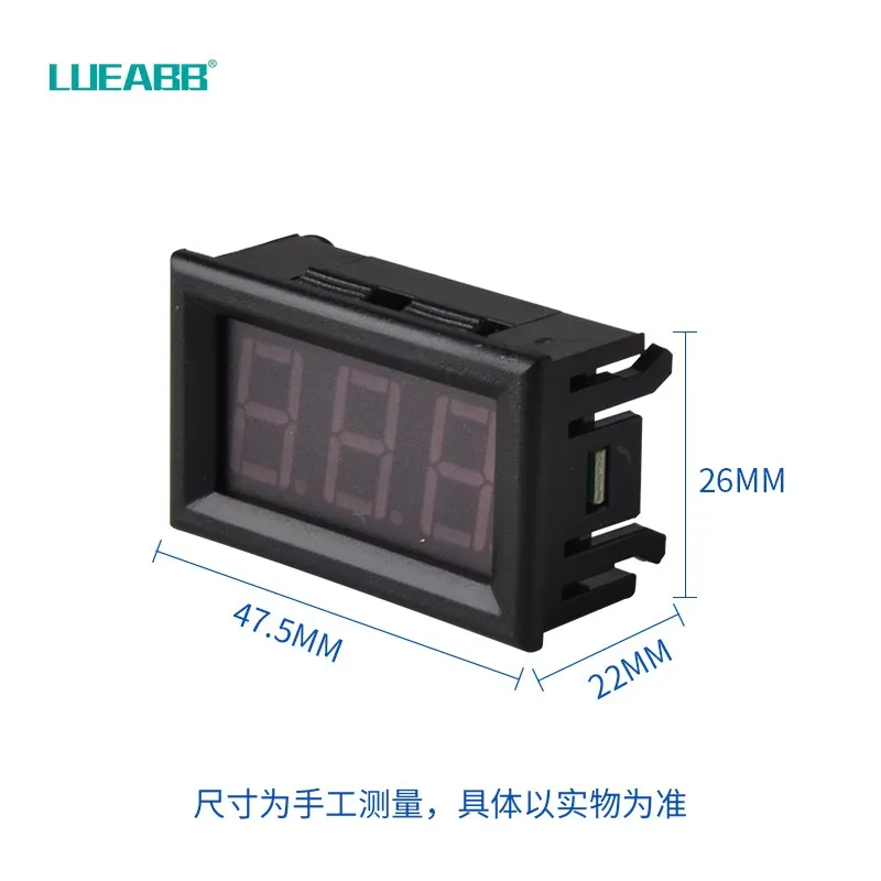 Бесплатная доставка светодиодный цифровой трубчатый двухпроводной вольтметр DC5V